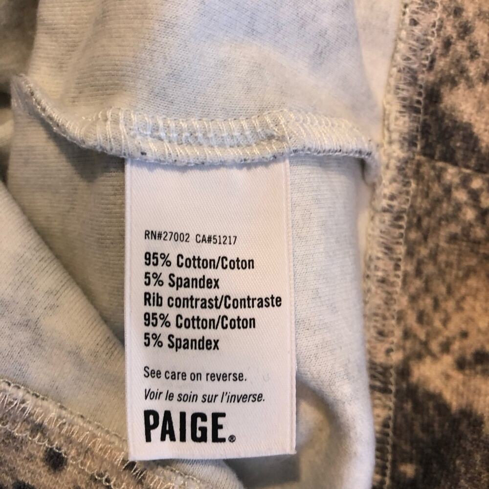 PAIGE cream gray snake python print sweatshirt kn… - image 7